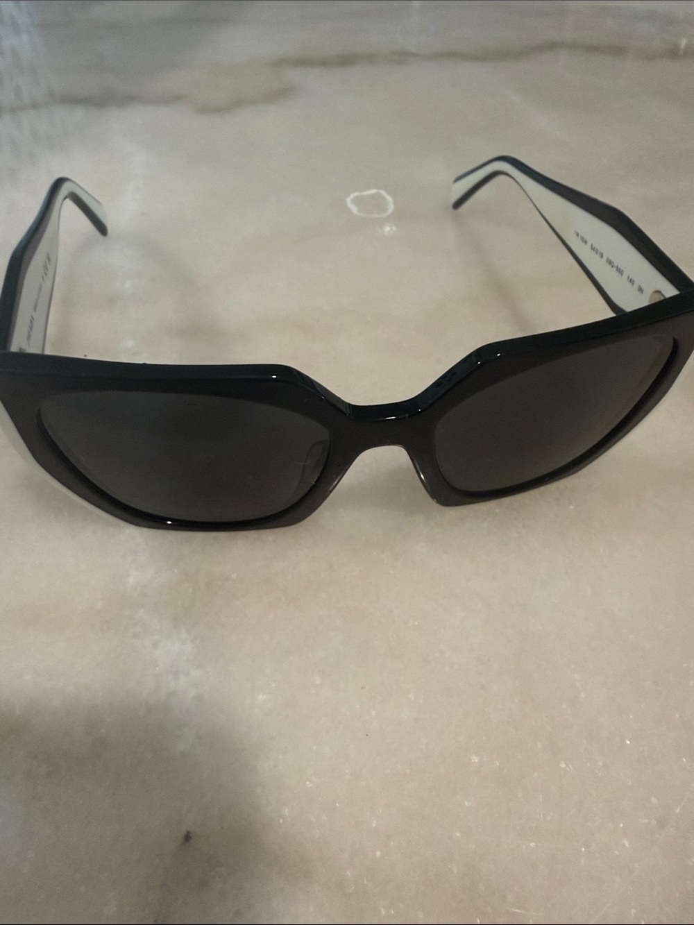 Prada Black Women's Rectangular Sunglasses